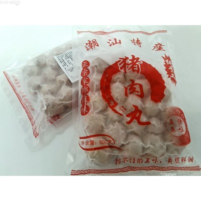 ZZ03 潮汕純手工豬肉丸(約500g/包，約21~22粒/包)網購原價HK$55.00/包，會員價HK$46.00/包